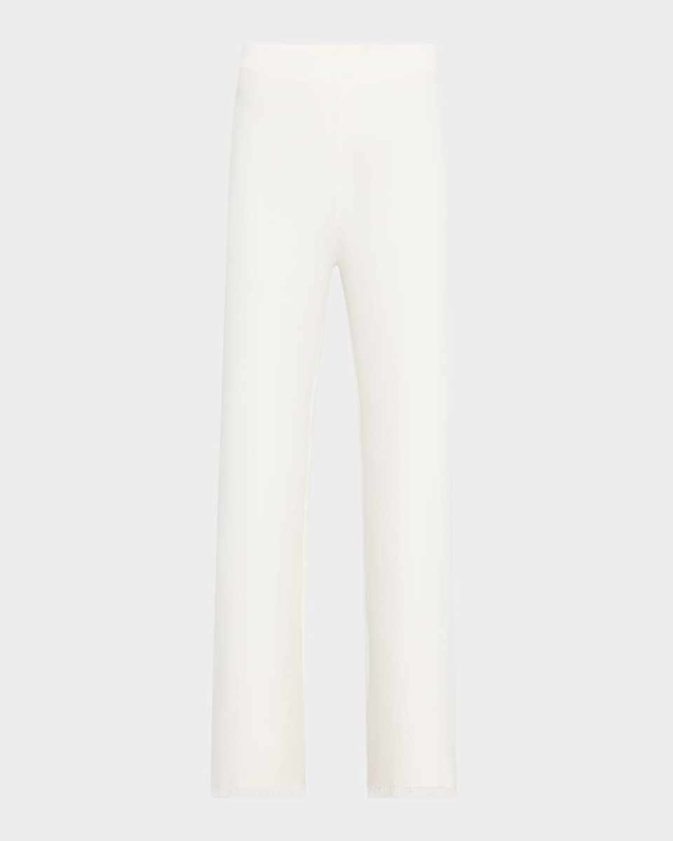 Bowen Fringe-Hem Pique Pants